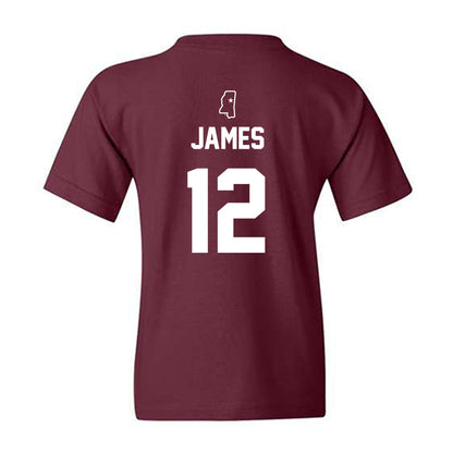 Mississippi State - NCAA Baseball : Chone James - Sports Shersey Youth T-Shirt-1