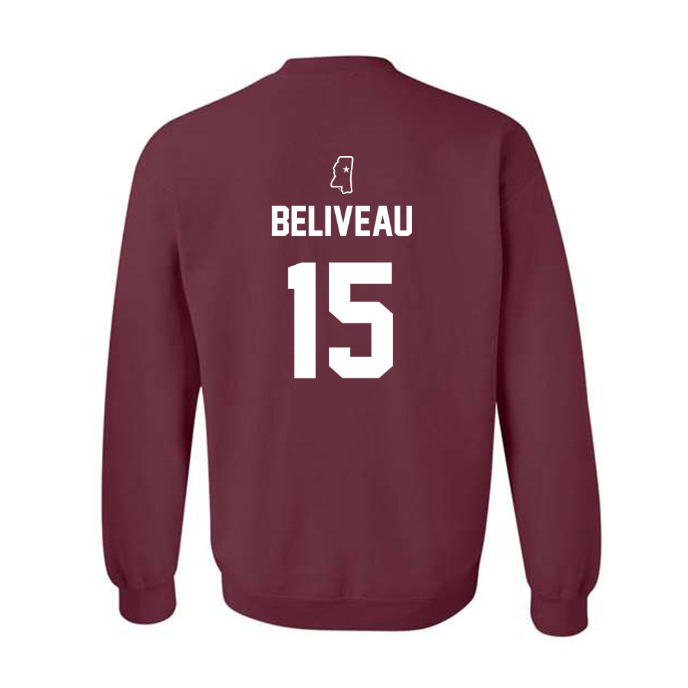 Mississippi State - NCAA Baseball : Tanner Beliveau - Sports Shersey Crewneck Sweatshirt-1