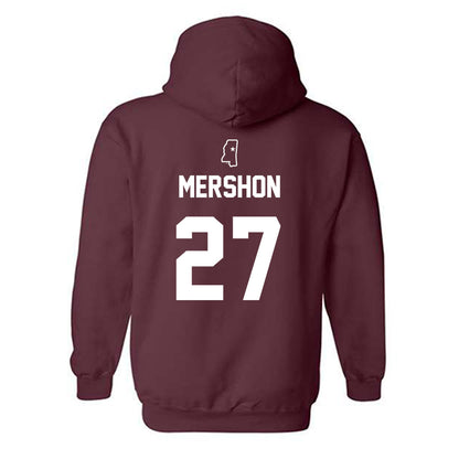 Mississippi State - NCAA Baseball : Peter Mershon - Sports Shersey Hooded Sweatshirt-1