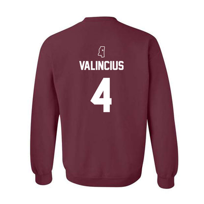 Mississippi State - NCAA Baseball : Tomas Valincius - Sports Shersey Crewneck Sweatshirt-1