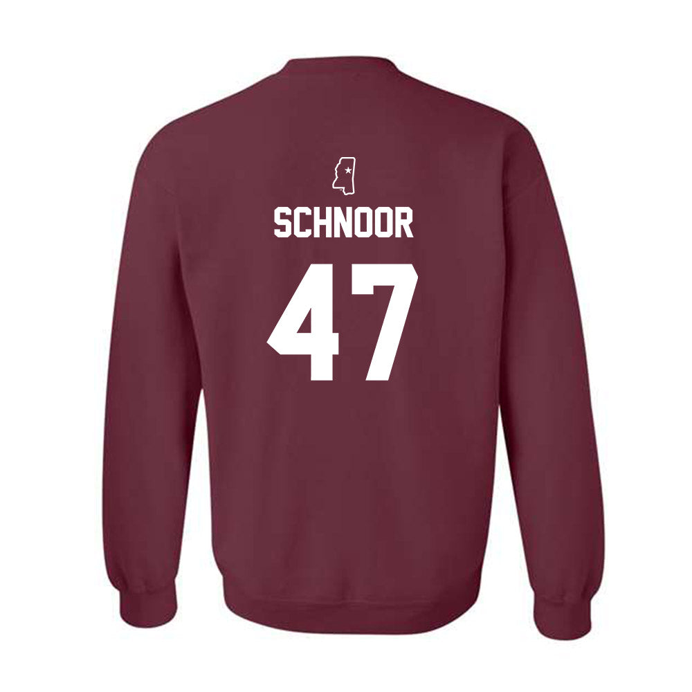 Mississippi State - NCAA Baseball : JT Schnoor - Sports Shersey Crewneck Sweatshirt-1