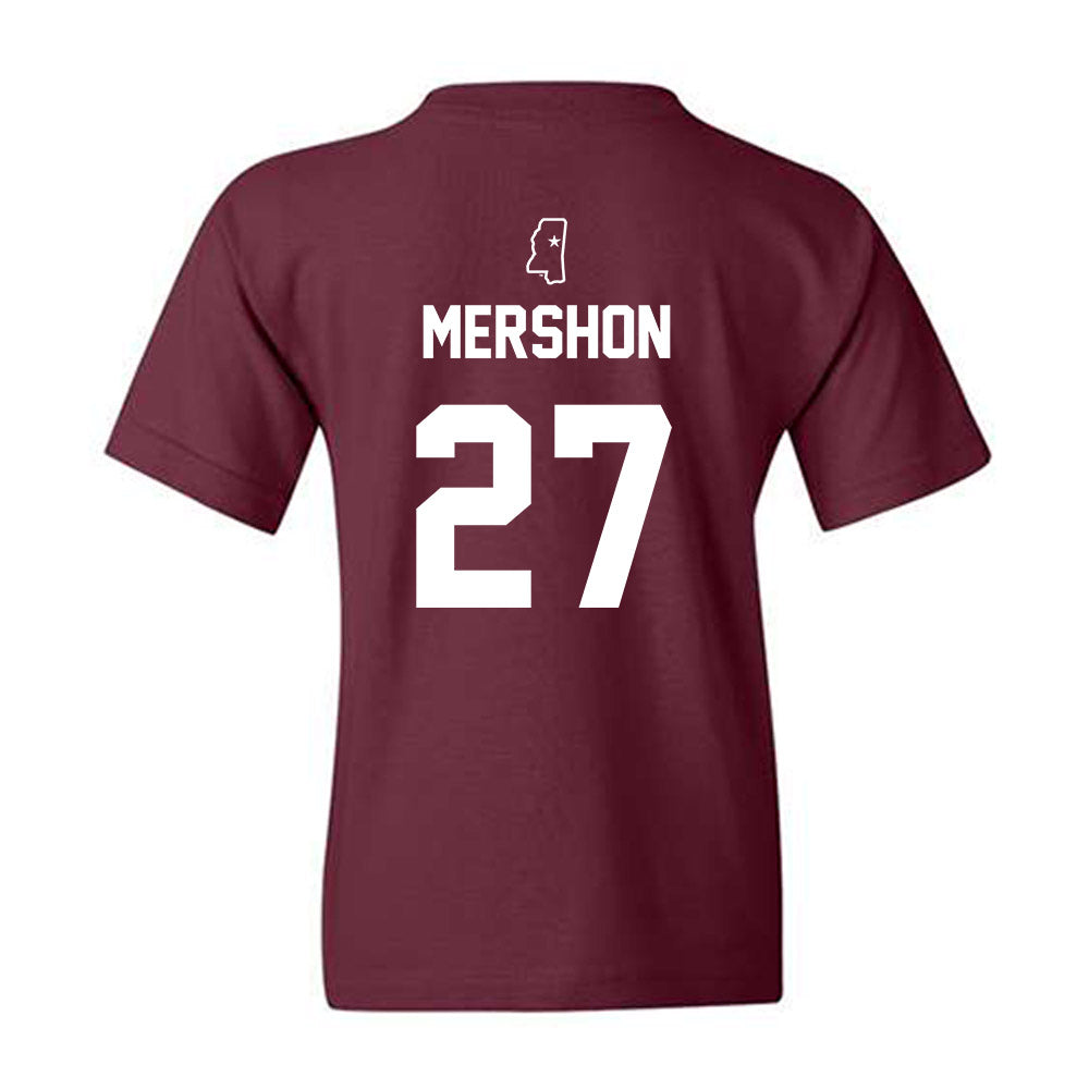 Mississippi State - NCAA Baseball : Peter Mershon - Sports Shersey Youth T-Shirt-1