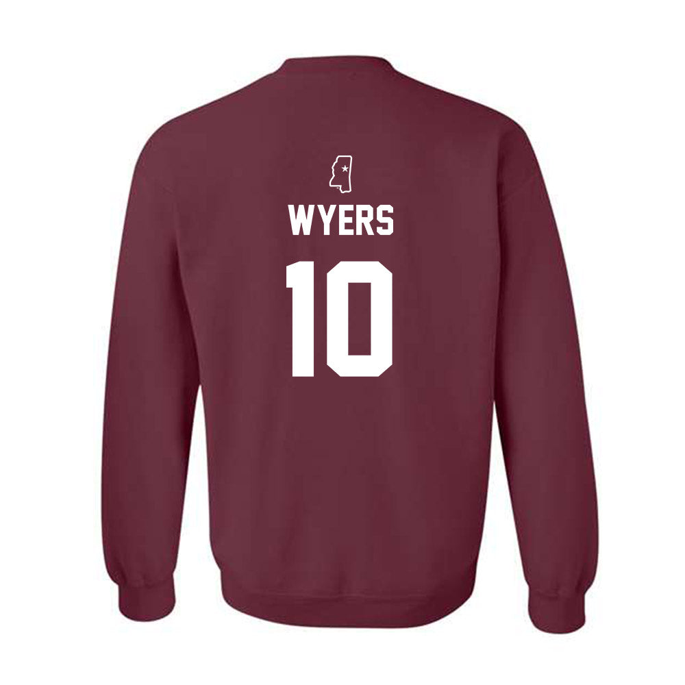 Mississippi State - NCAA Baseball : Drew Wyers - Sports Shersey Crewneck Sweatshirt-1