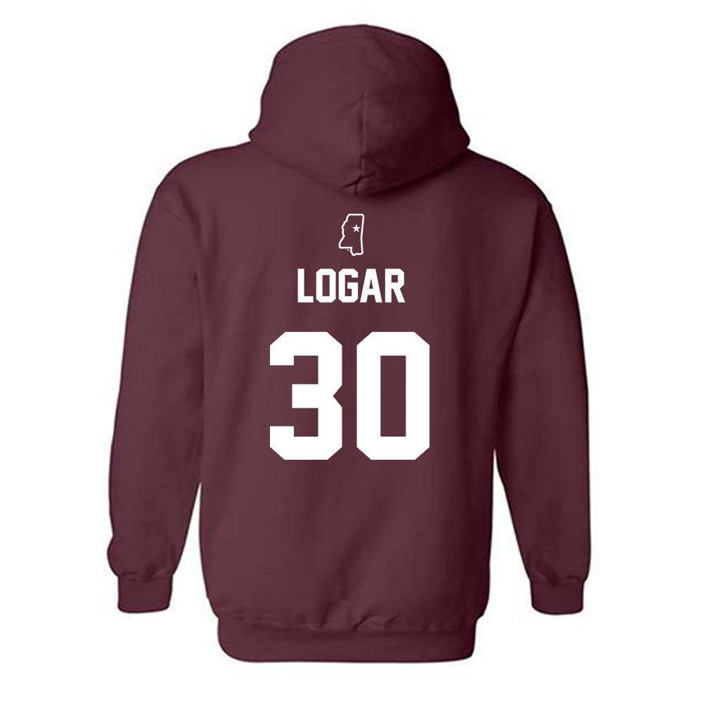 Mississippi State - NCAA Baseball : Jackson Logar - Sports Shersey Hooded Sweatshirt-1
