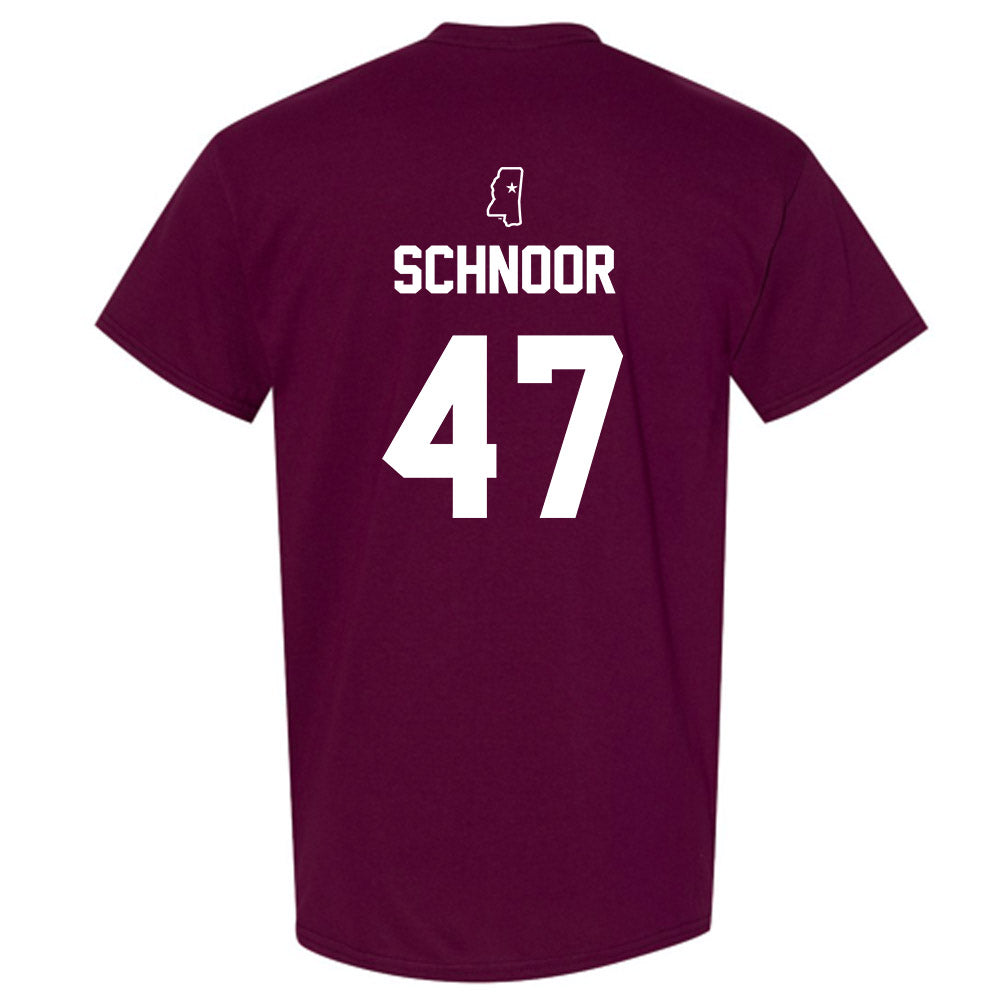 Mississippi State - NCAA Baseball : JT Schnoor - Sports Shersey T-Shirt-1