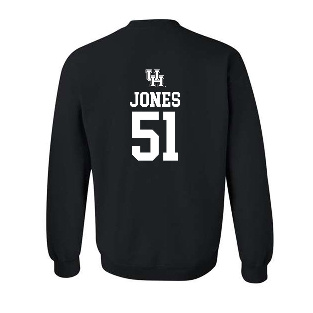 Houston - NCAA Football : Hunter Jones - Sports Shersey Crewneck Sweatshirt-1