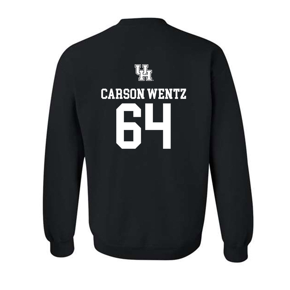 Houston - NCAA Football : Jackson Carson Wentz - Sports Shersey Crewneck Sweatshirt-1