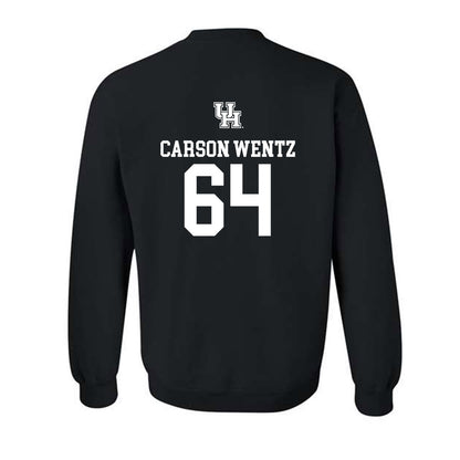 Houston - NCAA Football : Jackson Carson Wentz - Sports Shersey Crewneck Sweatshirt-1