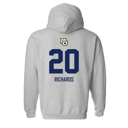 Marquette - NCAA Men's Soccer : Bryce Richards - Sports Shersey Hooded Sweatshirt-1