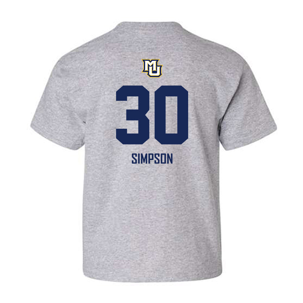 Marquette - NCAA Men's Soccer : Cameron Simpson - Sports Shersey Youth T-Shirt-1