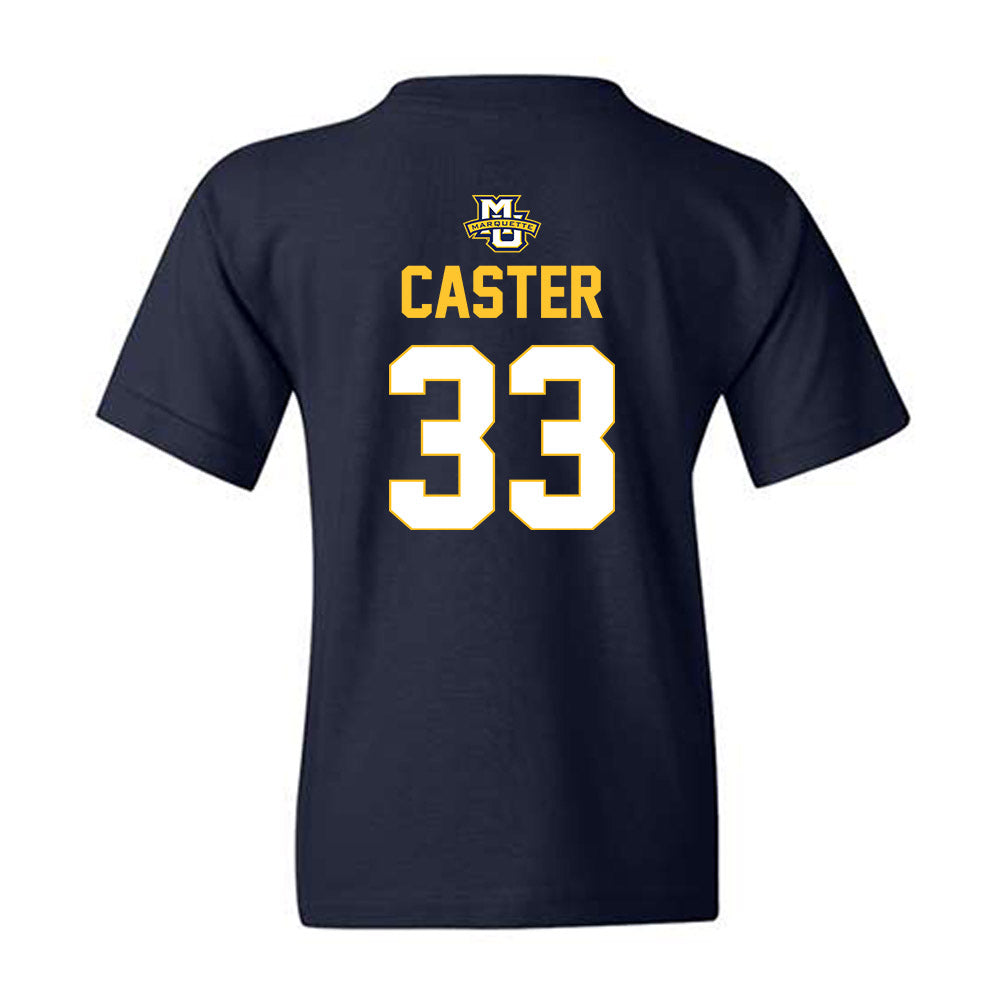 Marquette - NCAA Men's Lacrosse : Chandler Caster - Sports Shersey Youth T-Shirt-1