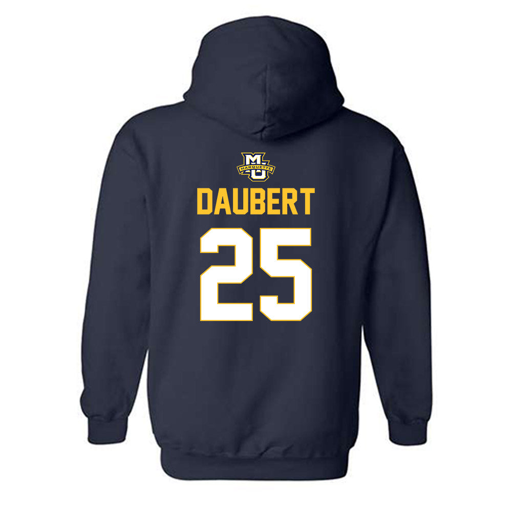 Marquette - NCAA Men's Lacrosse : Justin Daubert - Sports Shersey Hooded Sweatshirt-1