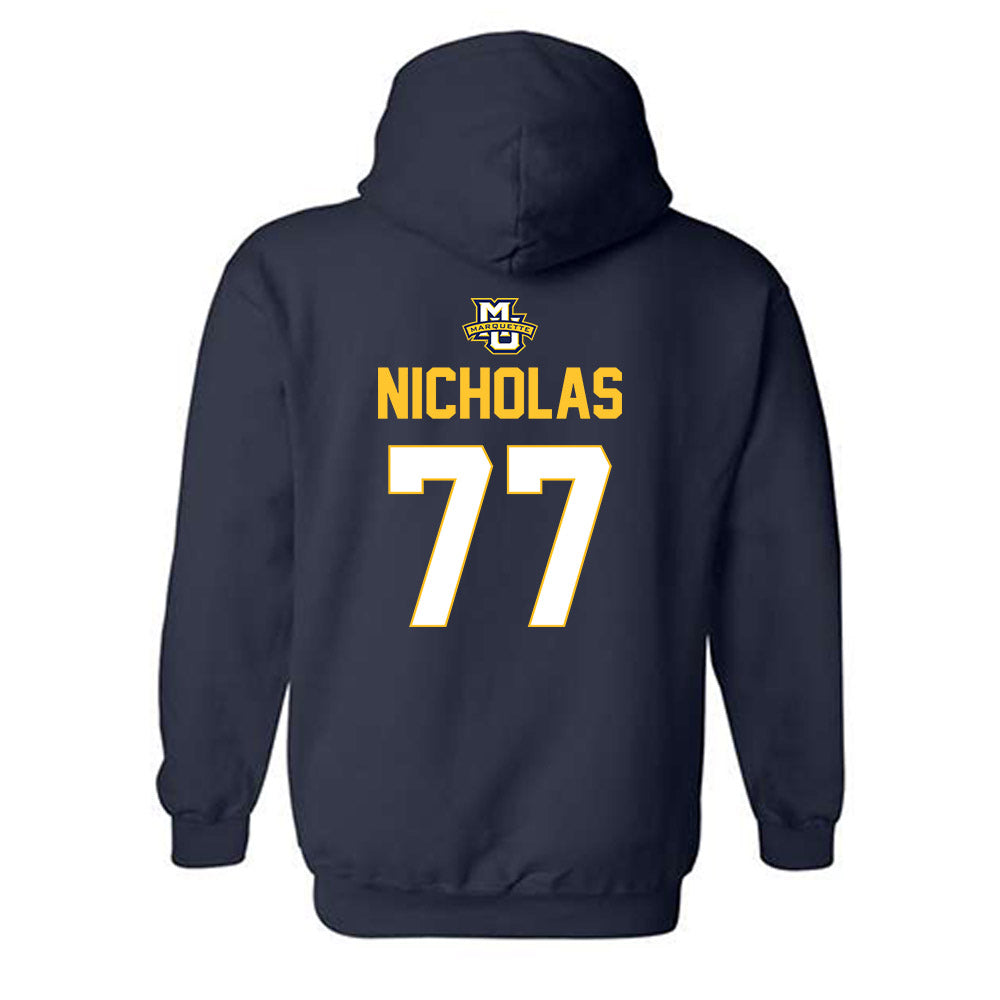 Marquette - NCAA Men's Lacrosse : Brady Nicholas - Sports Shersey Hooded Sweatshirt