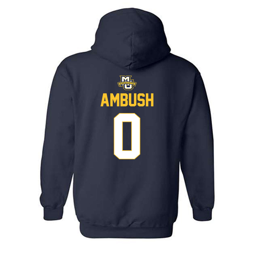 Marquette - NCAA Men's Lacrosse : Ty Ambush - Sports Shersey Hooded Sweatshirt-1