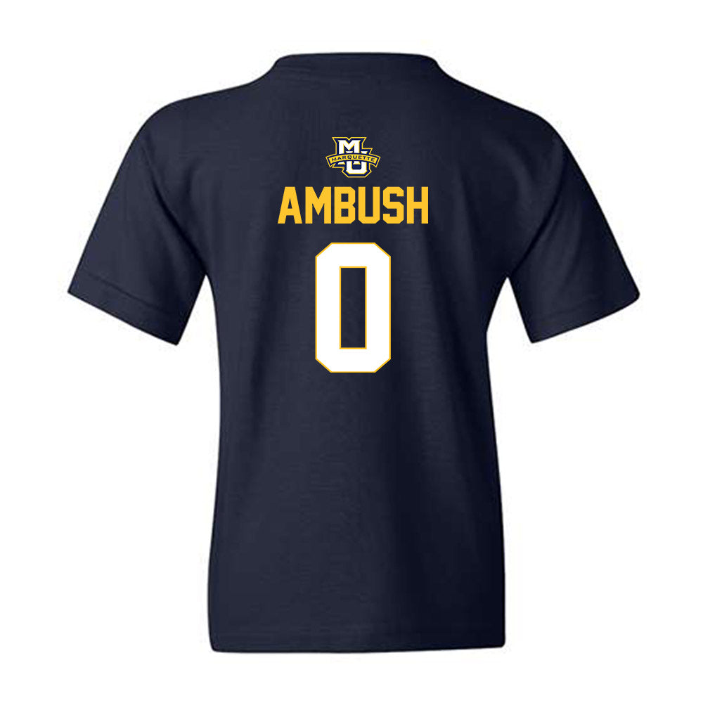 Marquette - NCAA Men's Lacrosse : Ty Ambush - Sports Shersey Youth T-Shirt-1