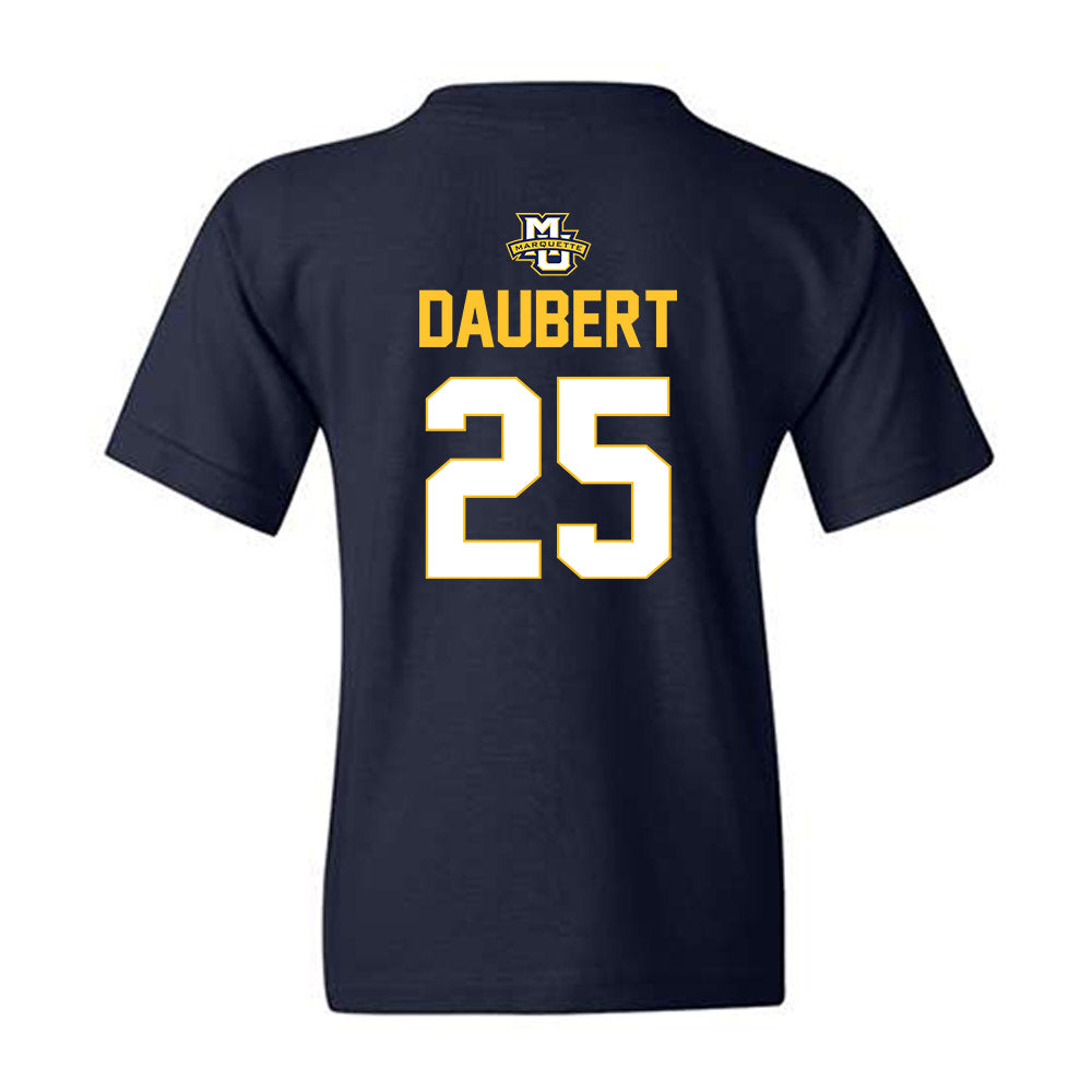 Marquette - NCAA Men's Lacrosse : Justin Daubert - Sports Shersey Youth T-Shirt-1