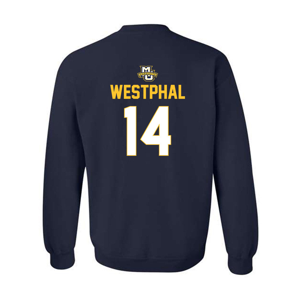Marquette - NCAA Men's Lacrosse : Beau Westphal - Sports Shersey Crewneck Sweatshirt-1