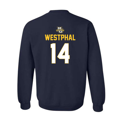Marquette - NCAA Men's Lacrosse : Beau Westphal - Sports Shersey Crewneck Sweatshirt-1