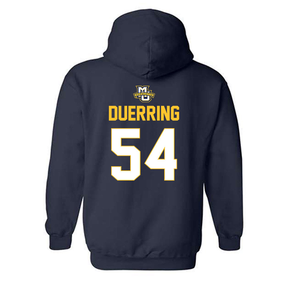 Marquette - NCAA Men's Lacrosse : Dylan Duerring - Sports Shersey Hooded Sweatshirt-1