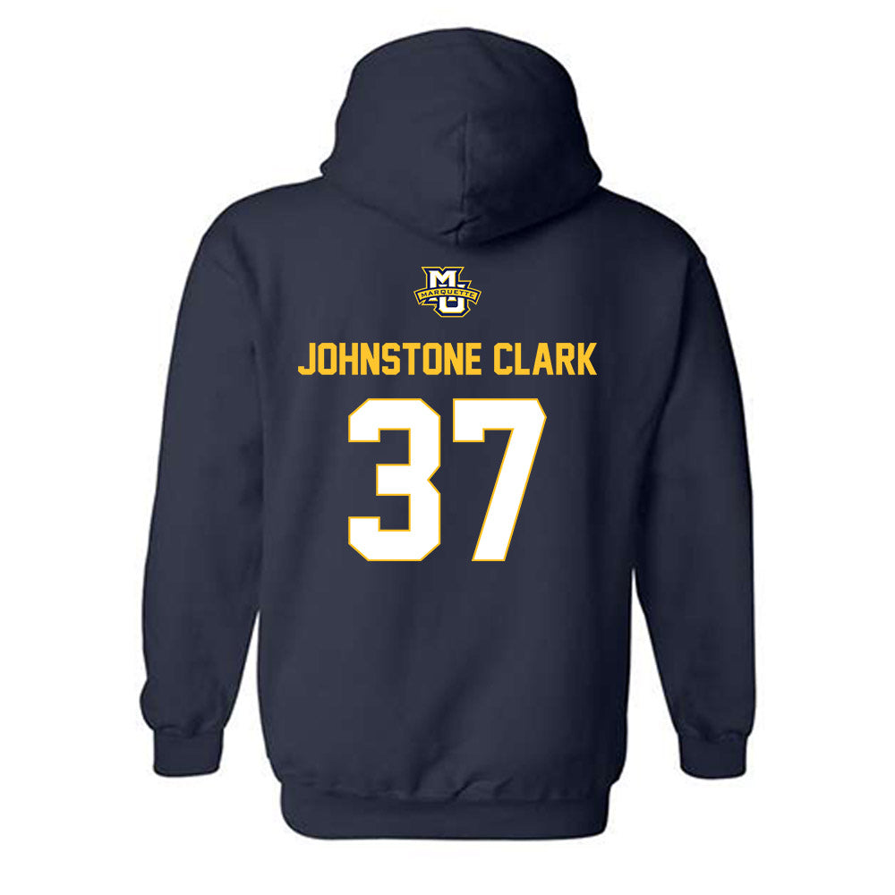 Marquette - NCAA Men's Lacrosse : Pierce Johnstone Clark - Sports Shersey Hooded Sweatshirt-1