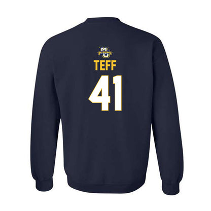 Marquette - NCAA Men's Lacrosse : Troy Teff - Sports Shersey Crewneck Sweatshirt-1
