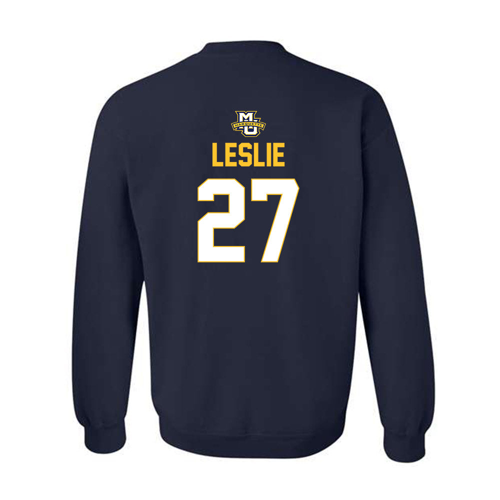 Marquette - NCAA Men's Lacrosse : Parker Leslie - Sports Shersey Crewneck Sweatshirt-1