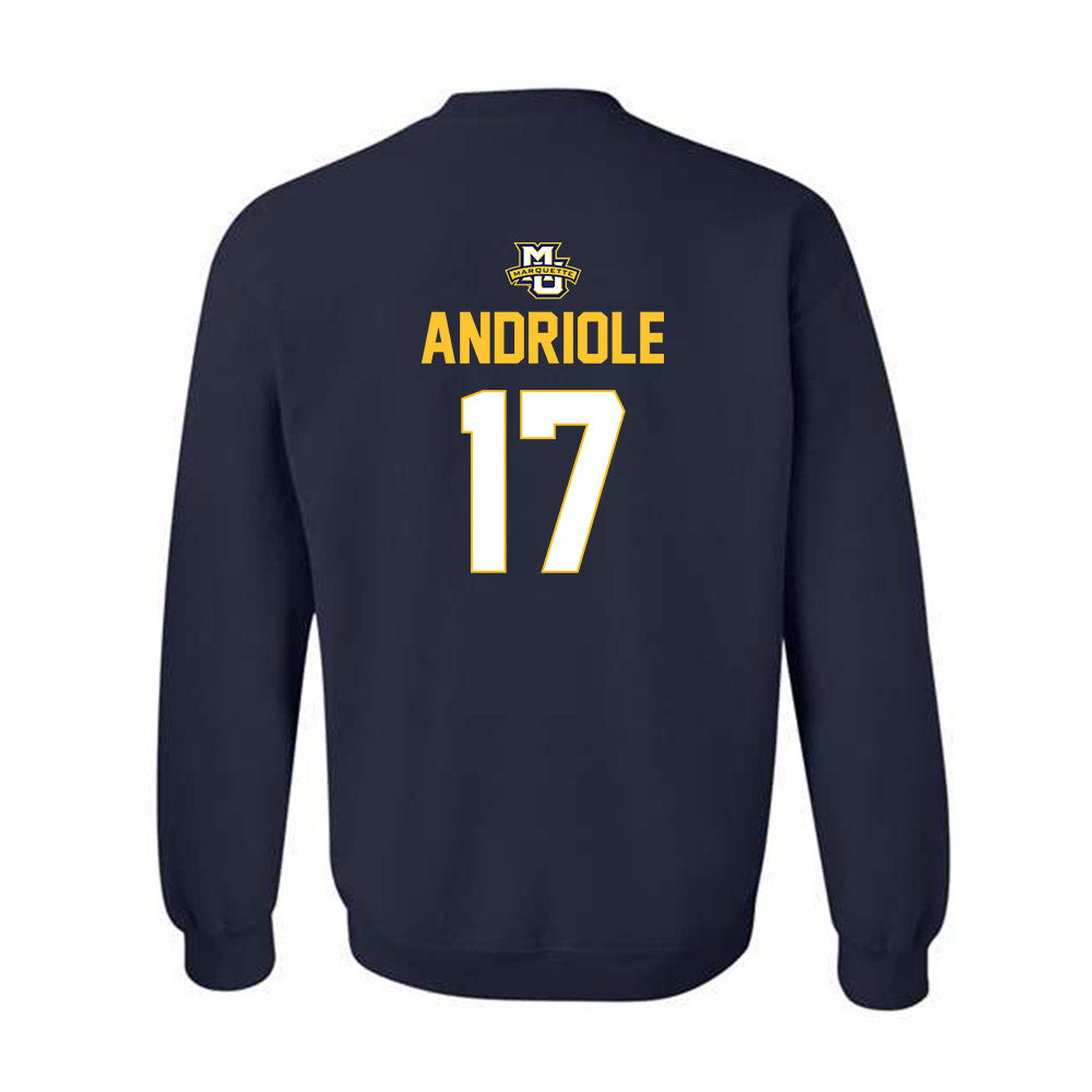 Marquette - NCAA Men's Lacrosse : Thomas Andriole - Sports Shersey Crewneck Sweatshirt-1