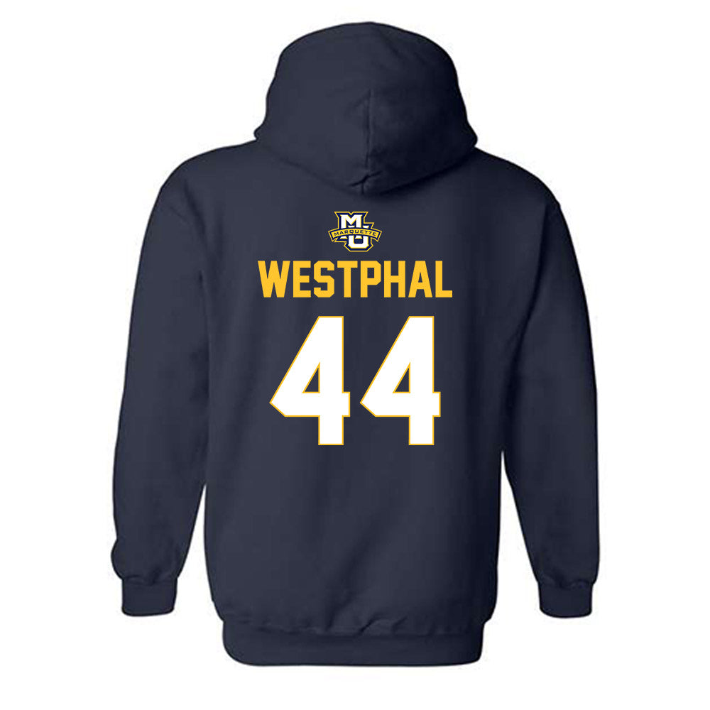 Marquette - NCAA Men's Lacrosse : Beau Westphal - Sports Shersey Hooded Sweatshirt-1