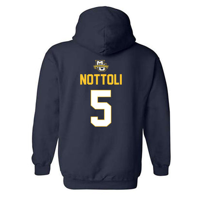 Marquette - NCAA Men's Lacrosse : Jacob Nottoli - Sports Shersey Hooded Sweatshirt