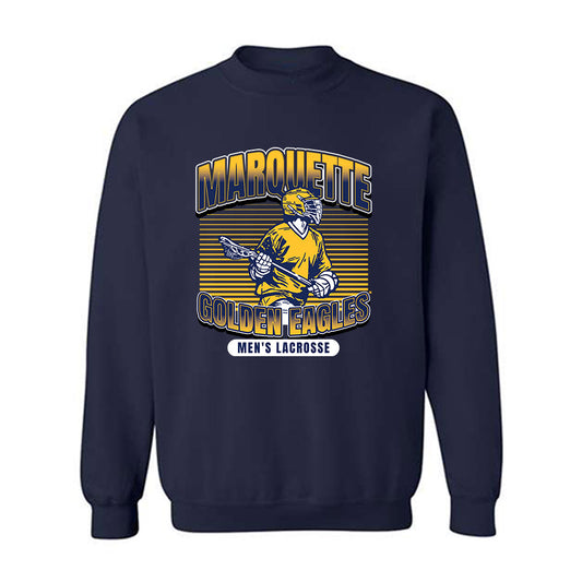 Marquette - NCAA Men's Lacrosse : Thomas Andriole - Sports Shersey Crewneck Sweatshirt-0