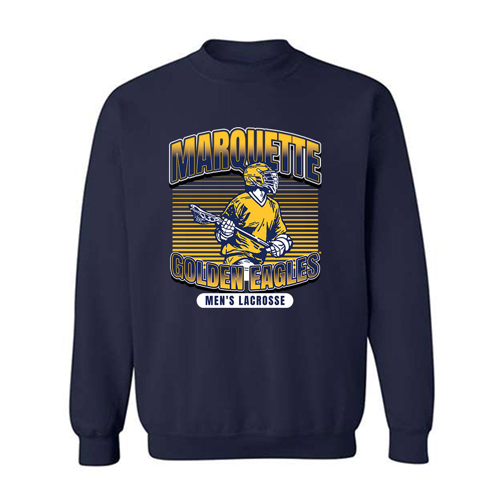 Marquette - NCAA Men's Lacrosse : Beau Westphal - Sports Shersey Crewneck Sweatshirt-0