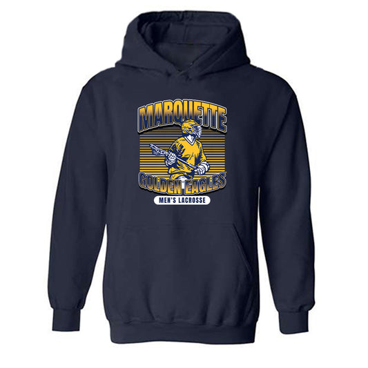 Marquette - NCAA Men's Lacrosse : Iggy LoMedico - Sports Shersey Hooded Sweatshirt-0