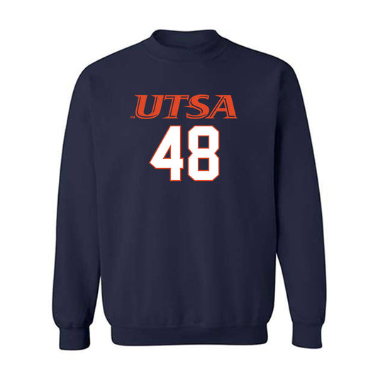 UTSA - NCAA Football : King Justice - Classic Shersey Crewneck Sweatshirt-0