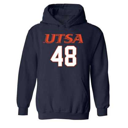 UTSA - NCAA Football : King Justice - Classic Shersey Hooded Sweatshirt-0