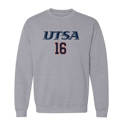 UTSA - NCAA Baseball : Blayne Lyne - Sports Shersey Crewneck Sweatshirt-0