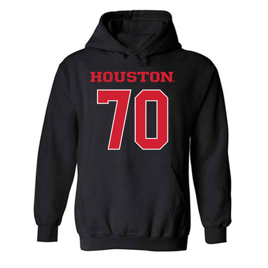 Houston - NCAA Football : Larry Crawford - Replica Shersey Hooded Sweatshirt-0