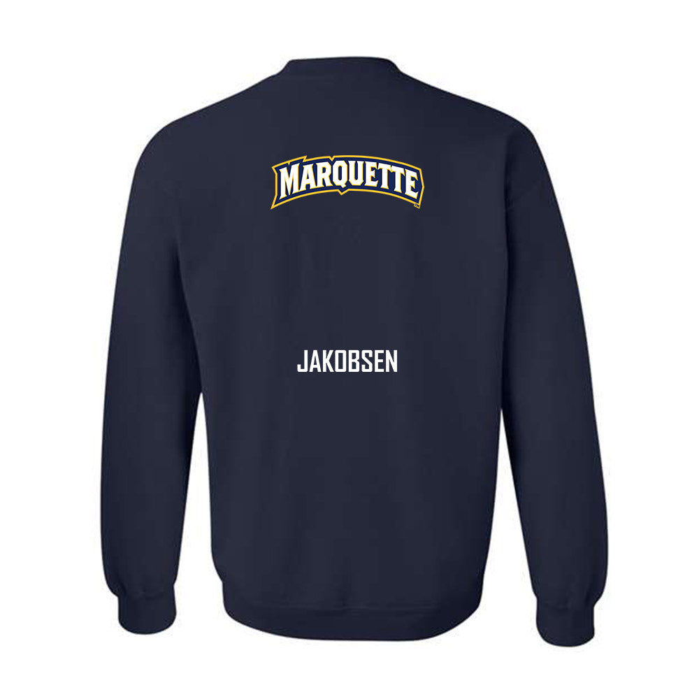 Marquette - NCAA Men's Soccer : Thomas Jakobsen - Sports Shersey Crewneck Sweatshirt-1