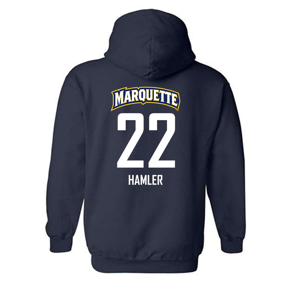 Marquette - NCAA Men's Soccer : Clayton Hamler - Sports Shersey Hooded Sweatshirt-1