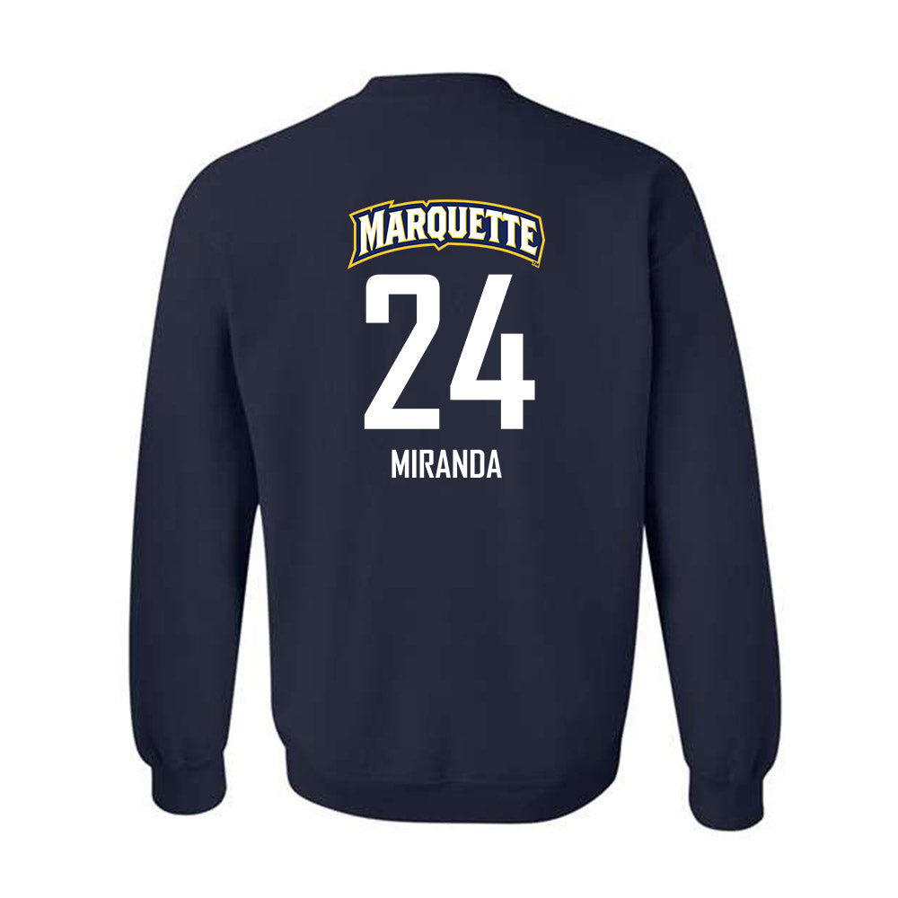 Marquette - NCAA Men's Soccer : Gabriel Miranda - Sports Shersey Crewneck Sweatshirt-1