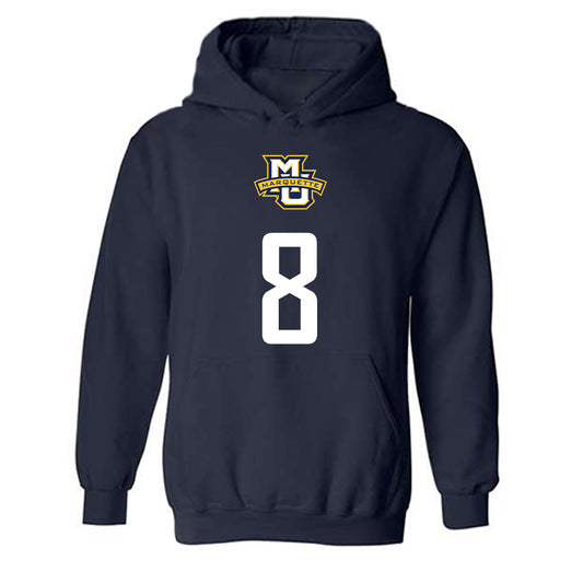 Marquette - NCAA Men's Soccer : Justin Milovanov - Sports Shersey Hooded Sweatshirt-0