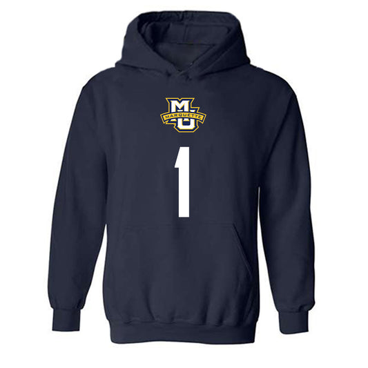 Marquette - NCAA Men's Soccer : Marten Brink - Sports Shersey Hooded Sweatshirt-0