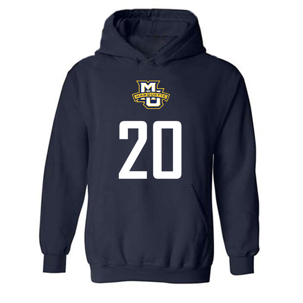 Marquette - NCAA Men's Soccer : Bryce Richards - Sports Shersey Hooded Sweatshirt-0