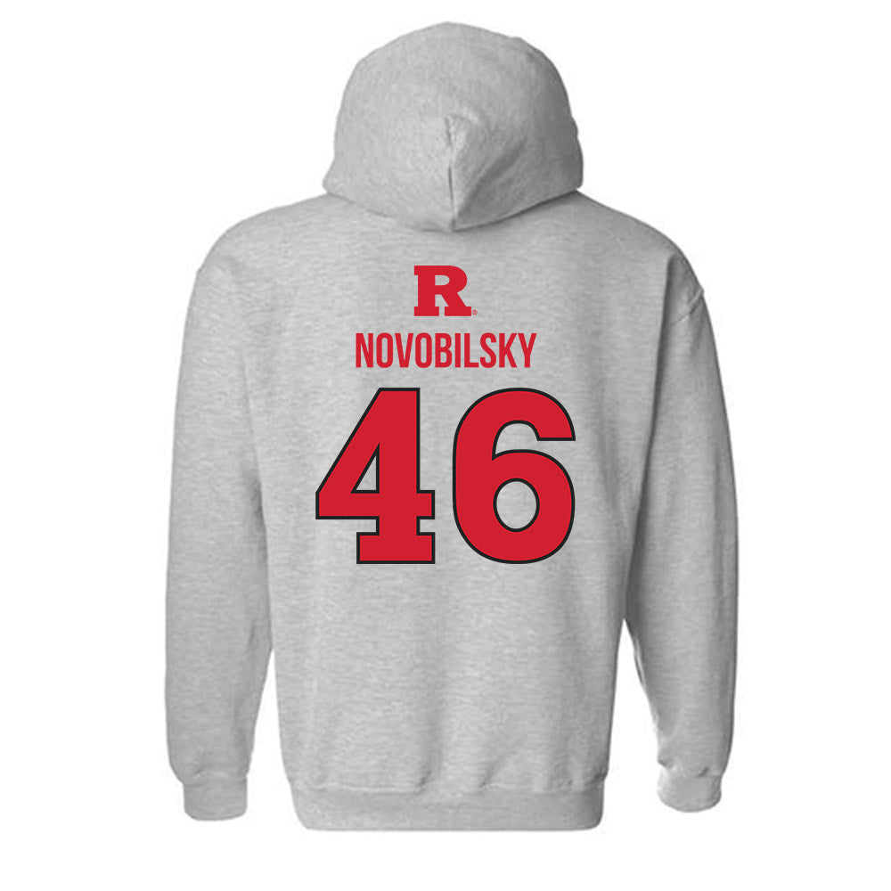 Rutgers - NCAA Baseball : Kevin Novobilsky - Sport Shersey Hooded Sweatshirt-1