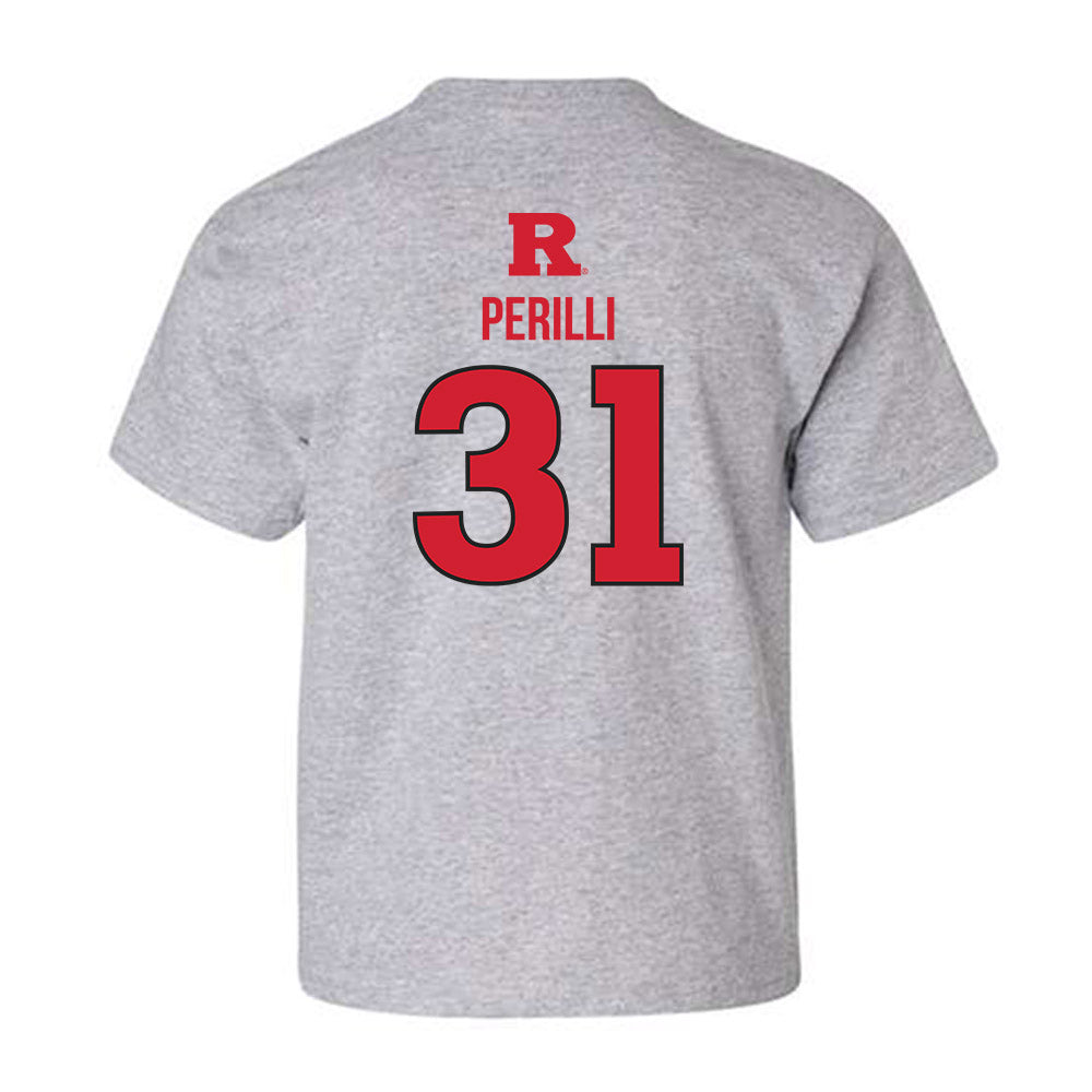 Rutgers - NCAA Baseball : Quinten Perilli - Sport Shersey Youth T-Shirt-1