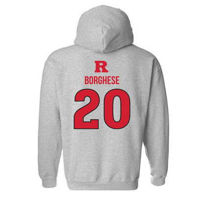 Rutgers - NCAA Baseball : Vincent Borghese - Sport Shersey Hooded Sweatshirt-1