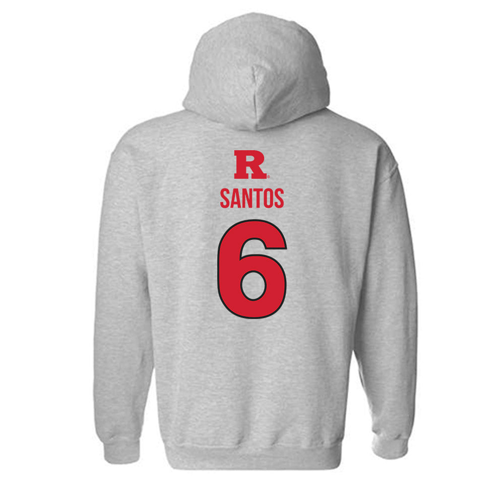 Rutgers - NCAA Baseball : Pablo Santos - Sport Shersey Hooded Sweatshirt-1
