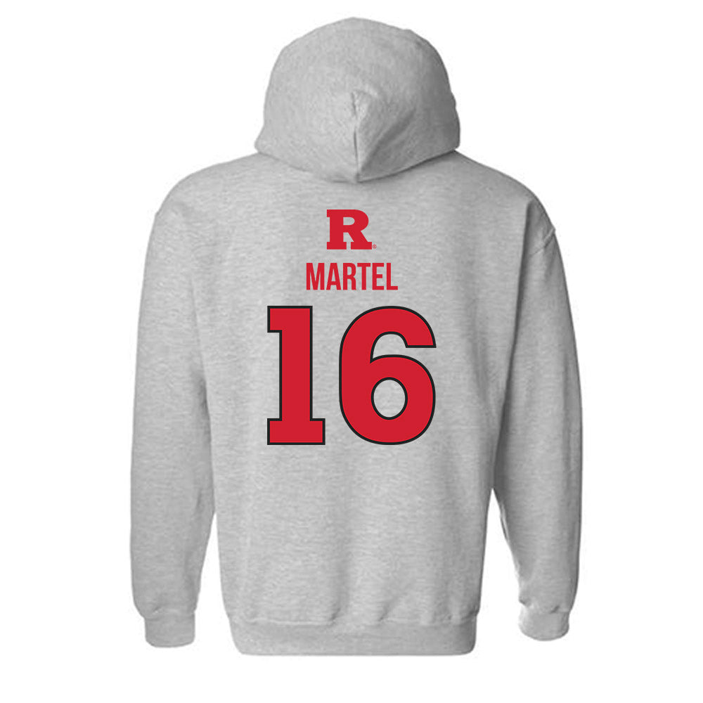 Rutgers - NCAA Baseball : Logan Martel - Sport Shersey Hooded Sweatshirt-1