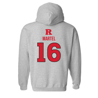Rutgers - NCAA Baseball : Logan Martel - Sport Shersey Hooded Sweatshirt-1