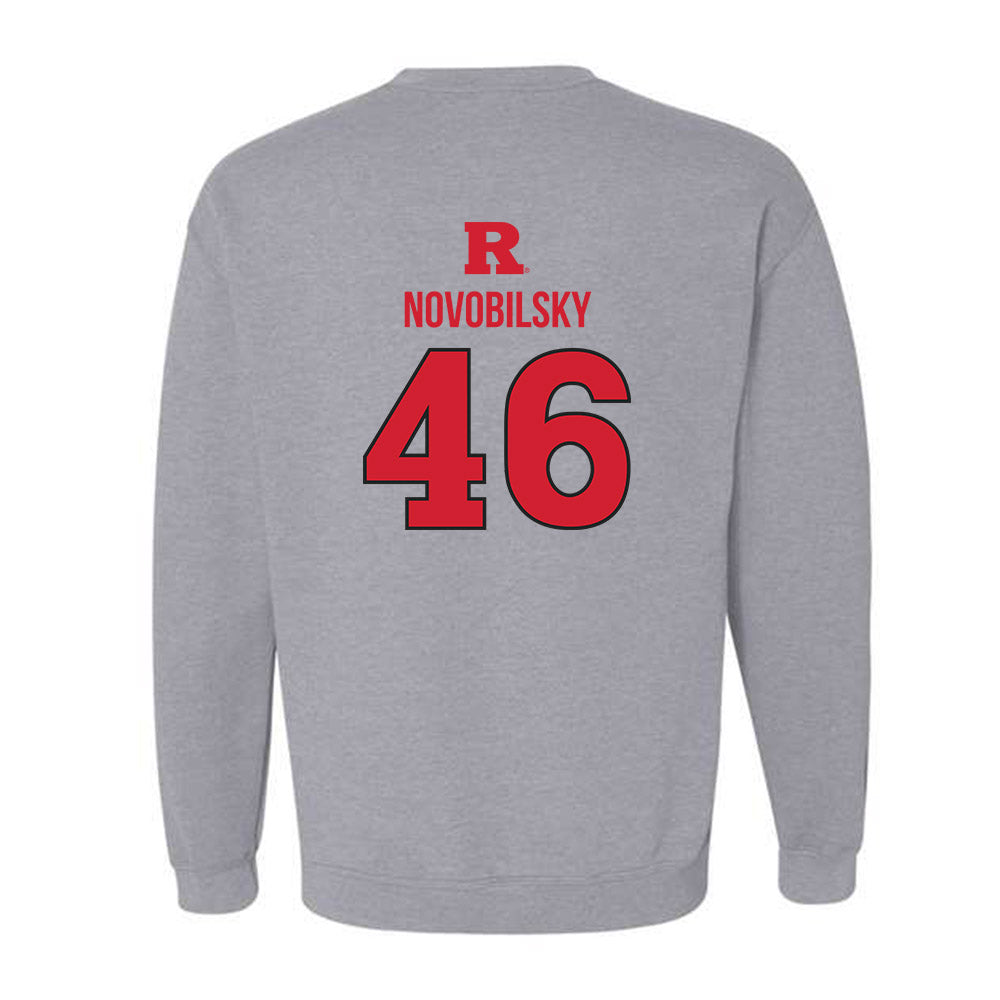 Rutgers - NCAA Baseball : Kevin Novobilsky - Sport Shersey Crewneck Sweatshirt-1