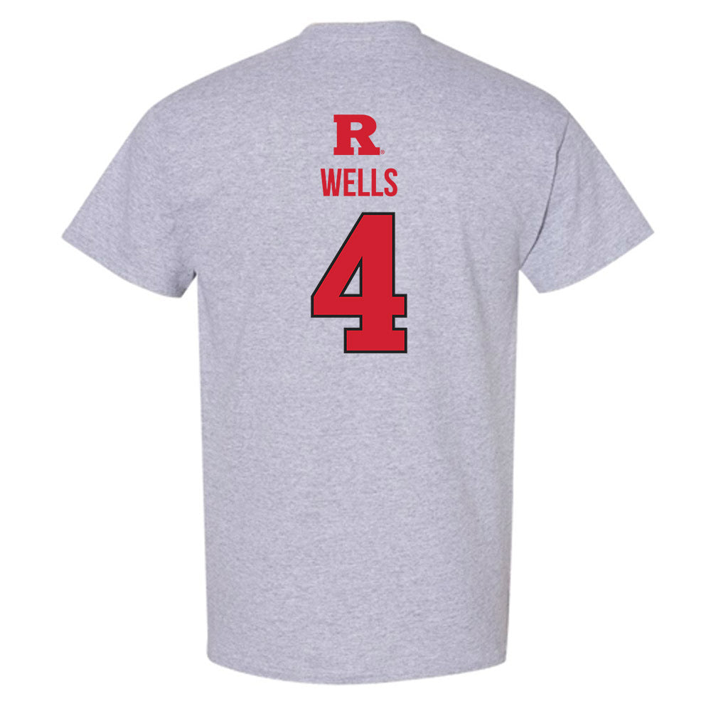Rutgers - NCAA Baseball : Trey Wells - Sport Shersey T-Shirt-1